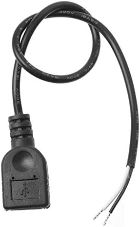 MıZOELEC 1 Adet USB 2.0 Dişi Jack 2 Pin 2 Telli Güç şarj kablosu Kablosu Konektörü DIY 30cm
