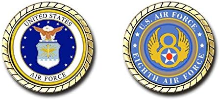 8. sekizinci Hava Kuvvetleri Eski Logo Mücadelesi Coin ABD Hava Kuvvetleri Resmi Lisanslı