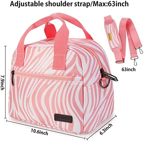 CranEden Yeniden Kullanılabilir Yalıtımlı öğle Yemeği çantası-Kadınlar için Kız Yetişkin, yemek taşıma çantası İş,