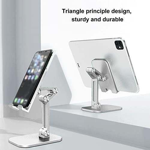 Naroote Telefon Masaüstü Braketi, Masa telefon standı Ayrılmış Şarj Deliği Üçgen Prensibi Ağırlıklı Taban tablet telefon