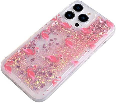 UCUZ PAZAR iPhone 14 Pro Max kılıf Glitter Sıvı, Sevimli Kadınlar Girly Bling Parlak Işıltı Hareket Eden İnce İnce