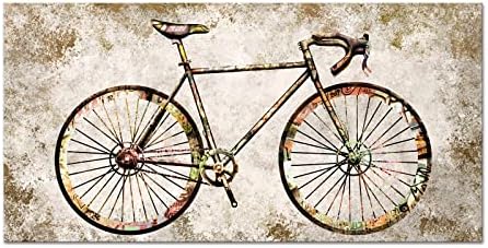 Apicoture Bisiklet Tuval Baskı Duvar Sanatı-Vintage Bisiklet Tuval Baskılar Büyük Boy Duvar Sanatı Çerçeveli Oturma