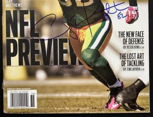 Clay Matthews İmzalı Sports Illustrated 9/5/11 Etiket Yok GB Packers İmzalı JSA-İmzalı NFL Dergileri