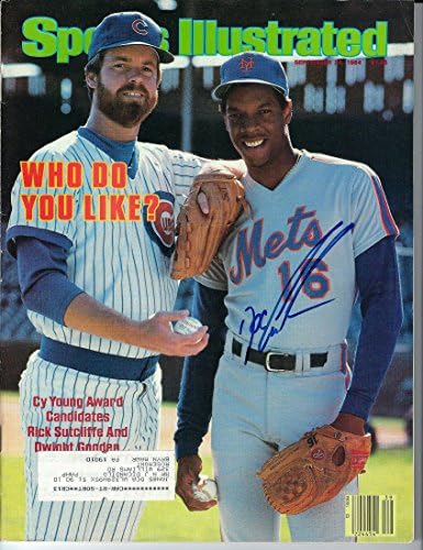 İmzalı Doc Gooden New York Mets Sports Illustrated Dergisi 9/24/84 w / COA - İmzalı MLB Dergileri