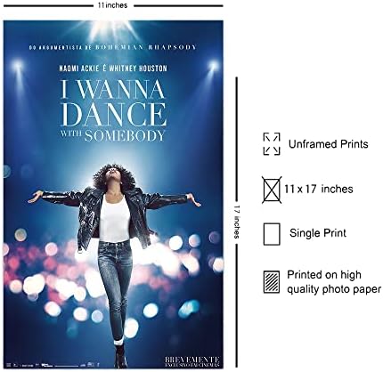 XIHOO Whitney Houston: Biriyle Dans Etmek istiyorum (2022) Poster 11x17, Çerçevesiz