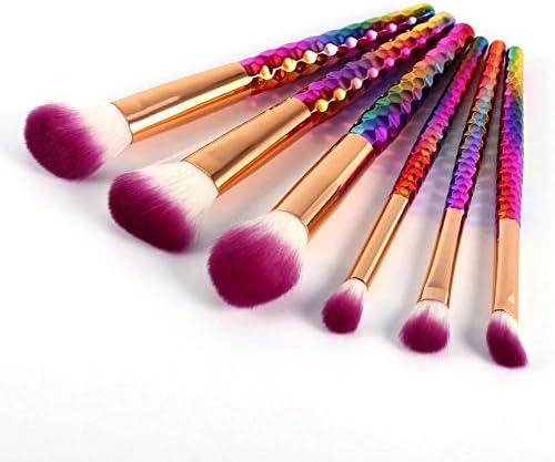 XJJZS 6 makyaj fırçası Seti Renkli Kontur Bankası Vakfı Pudra Allık Fırçası Kozmetik Makyaj Fırçaları
