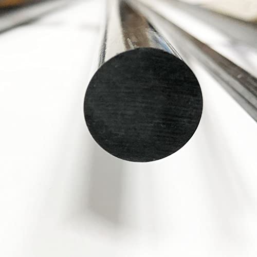 KARBXON-Yuvarlak Karbon Fiber Çubuk - 6mm X 1000mm-Pultruded Yuvarlak Katı Çubuk-Siyah Mat Kaplama-Saf Katı Karbon