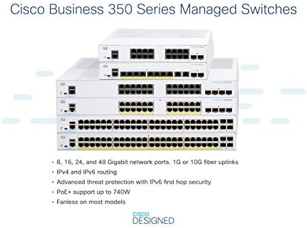 Cisco Business CBS350-8FP-E - 2G Yönetilen Anahtar / 8 Bağlantı Noktası GE / Tam PoE / Dahili PS / 2x1G Birleşik /