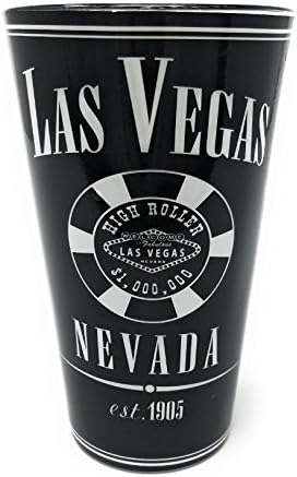 Las Vegas Yüksek Silindir bira bardağı - $1,000,000 Siyah Poker Çip Tasarımı (4651703) (1)