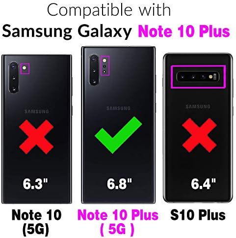 Samsung Galaxy Not 10 Artı Glaxay Note10+ 5G Cüzdan Kılıf kart tutucu Standı ile uyumlu Çok Fonksiyonlu 2in 1 Ayrılabilir