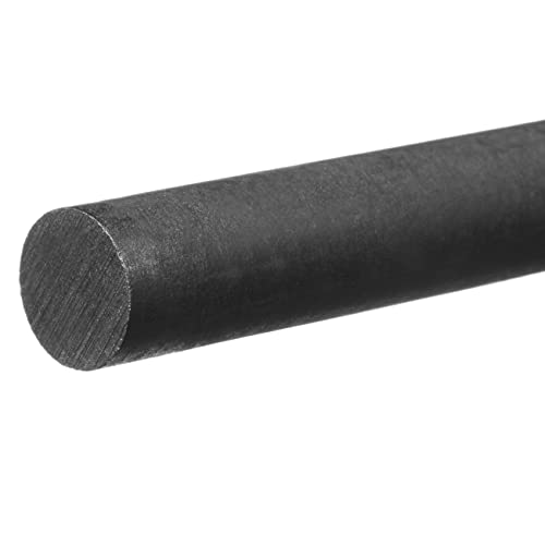 Delrin Asetal Homopolimer Plastik Çubuk, Siyah, 3 x 3 ft çapında. Uzun