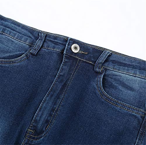 Andongnywell kadın Gençler Yüksek Rise Dayanılmaz Denim Pantolon Jegging Streç Skinny Jeans Pantolon